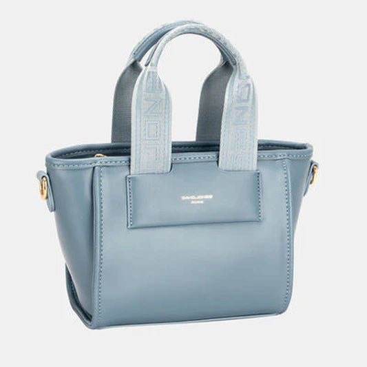 David Jones Small Handbag with Embossed Pattern Handles – Elegant & Stylish
